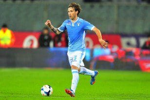 FIRENZE,ITALIA 02 MARZO 2014 - CAMPIONATO ITALIANO DI CALCIO SERIE A 2013/2014 - A.C.F. FIORENTINA VS LAZIO. -  NELLA FOTO: LUCAS RODRIGO BIGLIA.