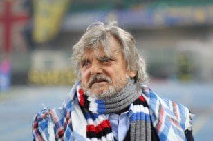 VERONA, ITALIA 08 DICEMBRE - CAMPIONATO ITALIANO DI CALCIO SERIE A 2014 / 2015, 14° -GIORNATA, HELLAS VERONA - US SAMPDORIA, IL PRESIDENTE DELA SAMPDORIA FERRERO