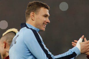 ROMA_ITALIA_UEFA CHAMPIONS LEAGUE 2014/2015_10 DICEMBRE 2014_AS ROMA VS MANCHESTER CITY_IN FOTO:edin dzeko