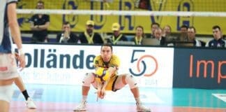 Salvatore Rossini impegnato in ricezione