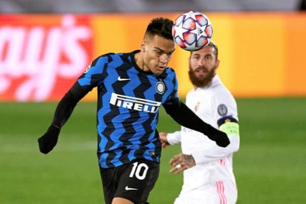 Lautaro Martinez in azione Real Madrid Inter highlights