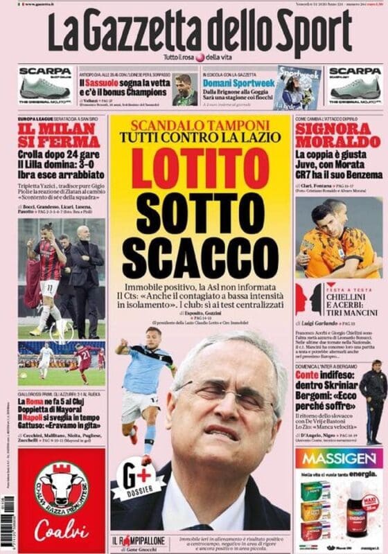 Prime Pagine,Prime pagine quotidiani,Prime pagine quotidiani sportivi