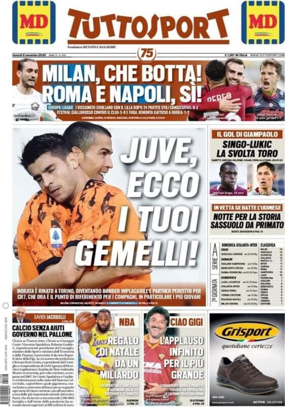Prime Pagine,Prime pagine quotidiani,Prime pagine quotidiani sportivi
