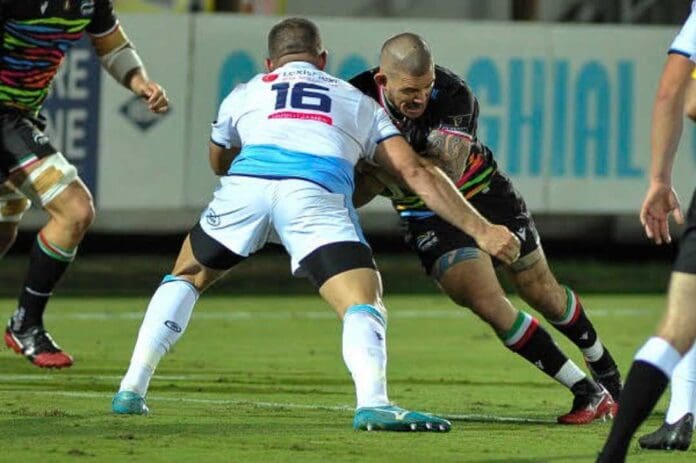 Oliviero Fabiani carica contro i Cardiff Blues