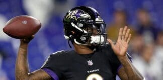 lamar jackson che lancia