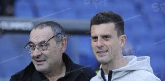maurizio sarri e thiago motta ( foto di salvatore fornelli )