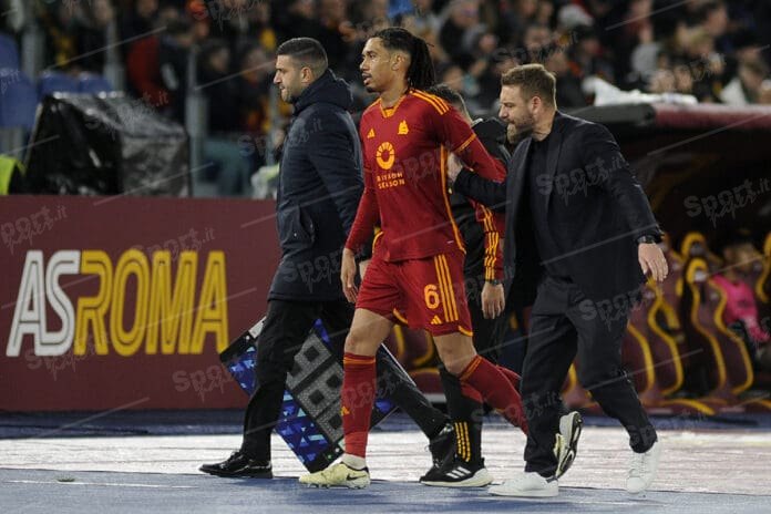 daniele de rossi e chris smalling ( foto di salvatore fornelli )