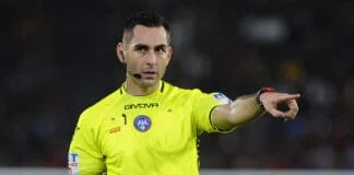 l’arbitro andrea colombo ( foto di salvatore fornelli )
