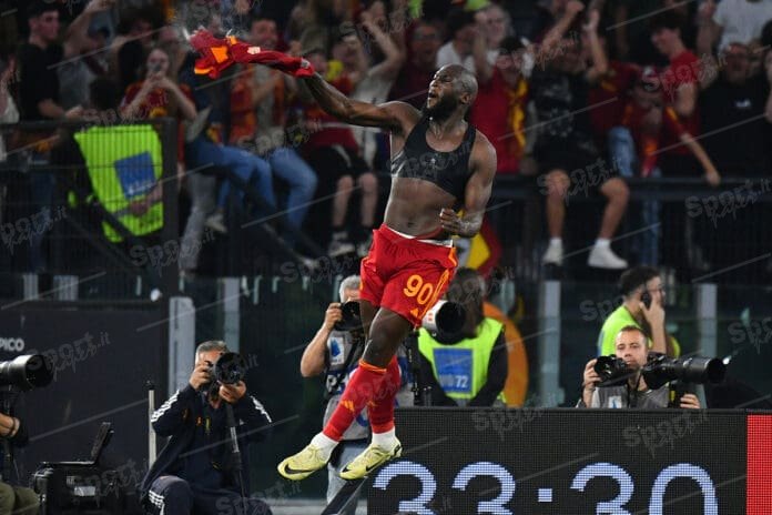 ESULTANZA ROMELU LUKAKU ( FOTO FAMA/KEYPRESS ) esultanza romelu lukaku ( foto fama/keypress )