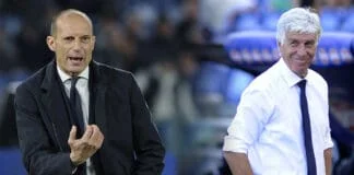 massimiliano allegri e gian piero gasperini ( foto fornelli/keypress )