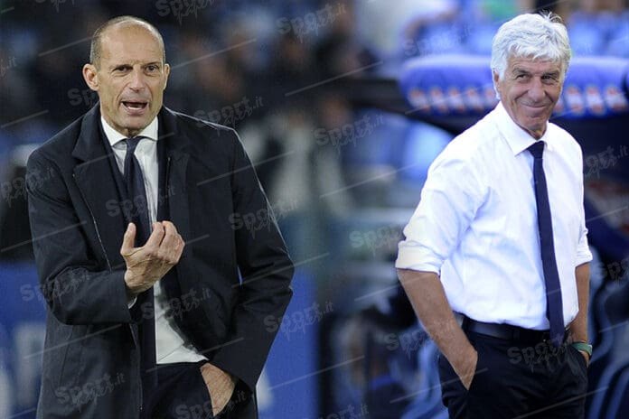 massimiliano allegri e gian piero gasperini ( foto fornelli/keypress )