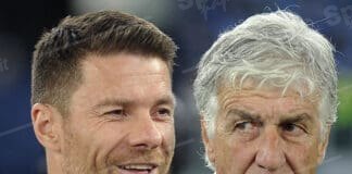 xabi alonso e gian piero gasperini ( foto salvatore fornelli )