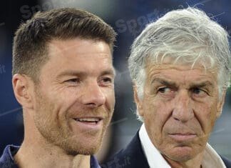 xabi alonso e gian piero gasperini ( foto salvatore fornelli )