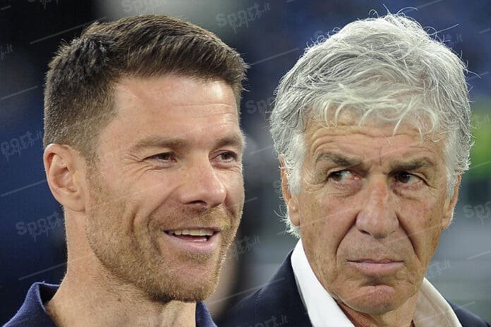 xabi alonso e gian piero gasperini ( foto salvatore fornelli )