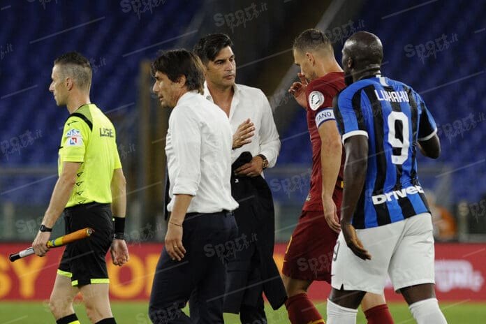 antonio conte paulo fonseca e romelu lukaku