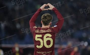 l’esultanza di alexis saelemaekers dopo il gol ( foto di salvatore fornelli )