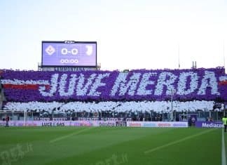 Multa alla Fiorentina per lo striscione anti Juventus Tifosi Fiorentina